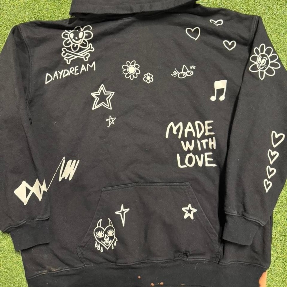 Mayfair Black Graphic Hoodie "Made With Love"